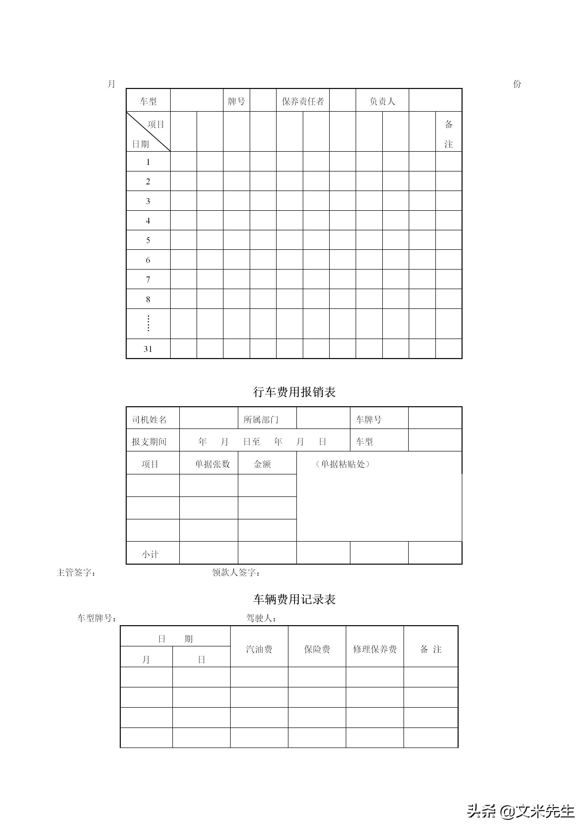 行政管理常用表格有哪些,行政管理制度表格流程规范大全图