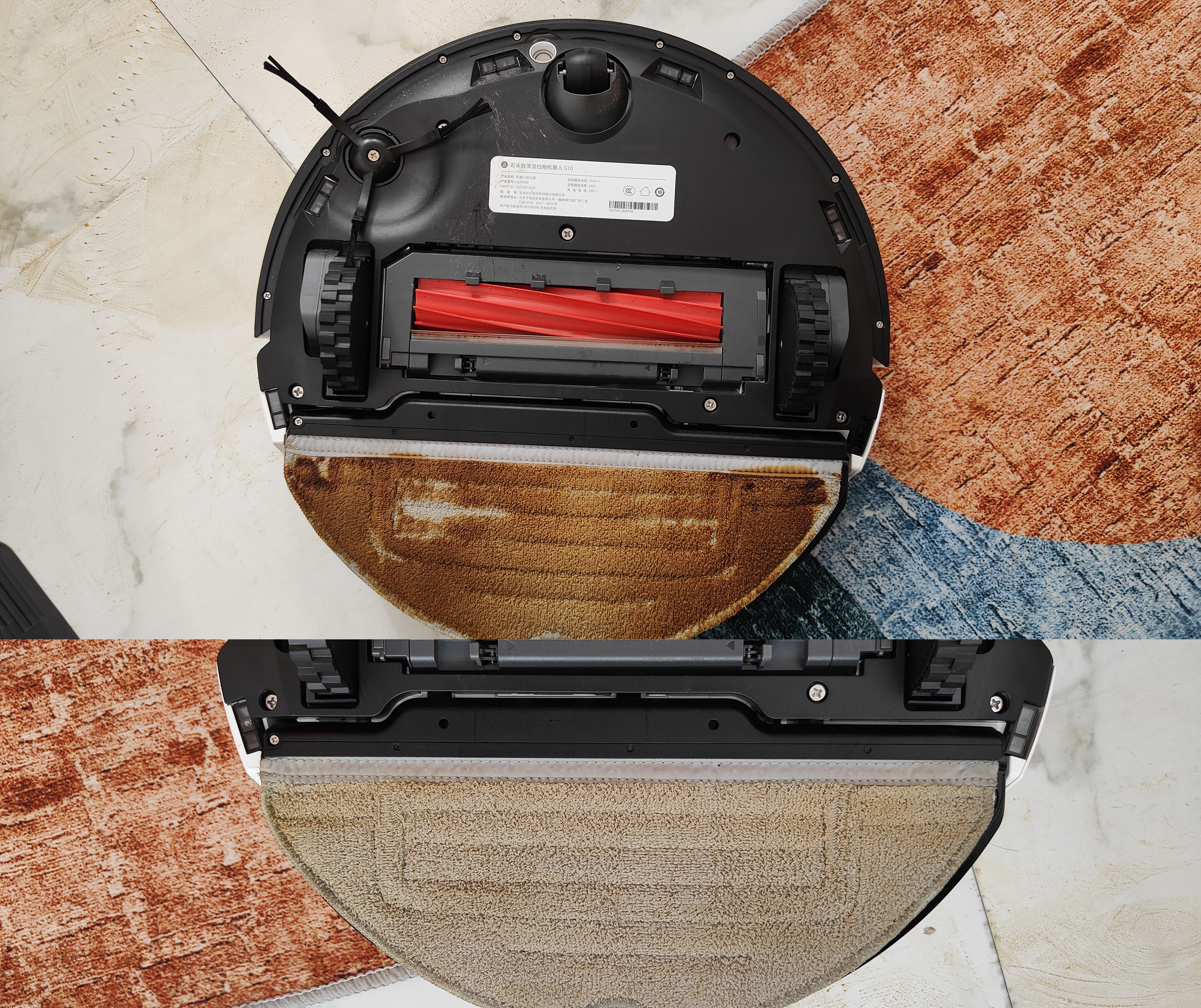 g10扫地机器人清洗,石头扫拖一体机器人g10s使用体验