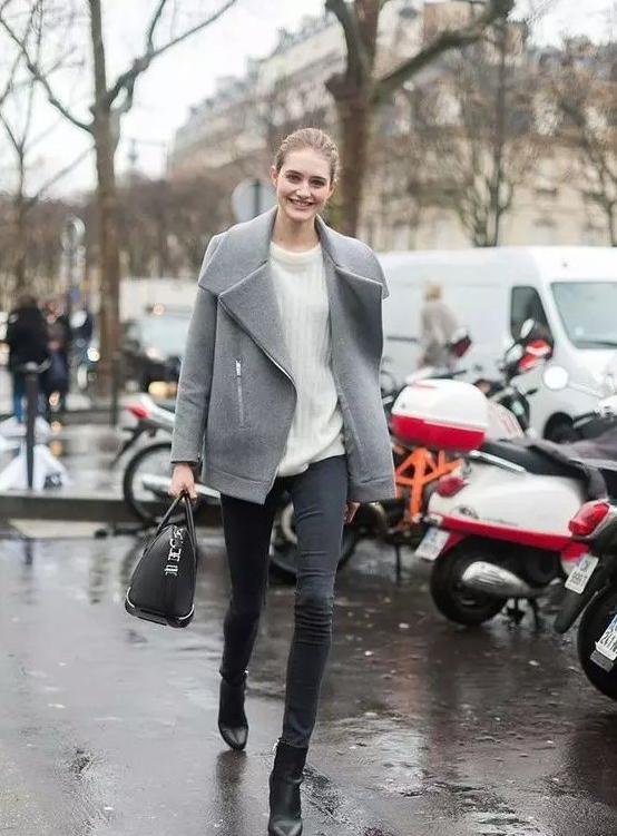 不露腿也好看的穿搭春,秋冬不露腿高个子穿搭