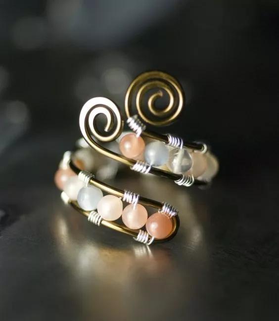 国外金属绕线首饰教程大全,绕线手工首饰