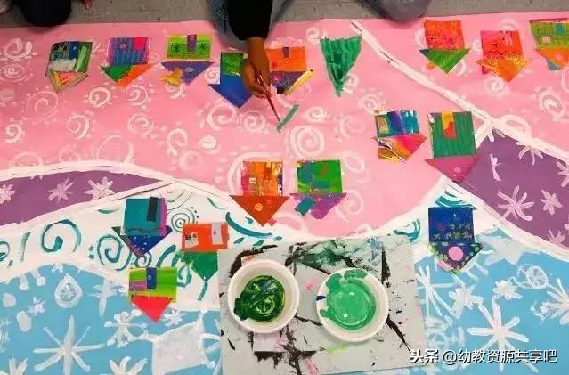 幼儿园冬季手工绘画漂亮,冬天手工画幼儿园简单