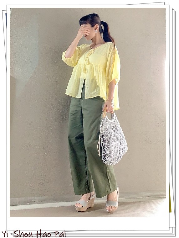 绿色阔腿裤搭配什么上衣女,绿色阔腿裤穿搭冬季女搭配