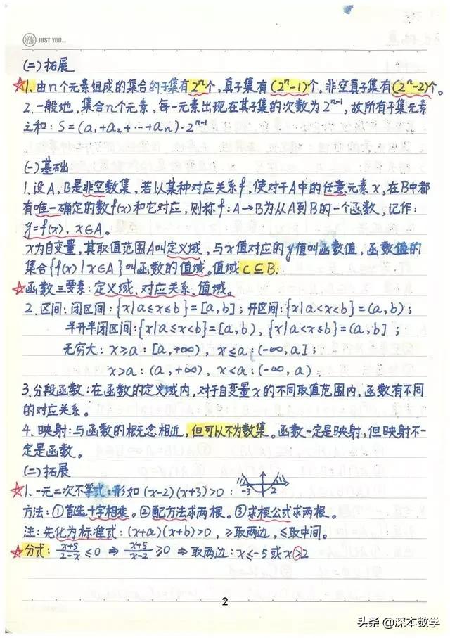 高考数学147分学霸手写笔记完整版,高考数学140+提分笔记