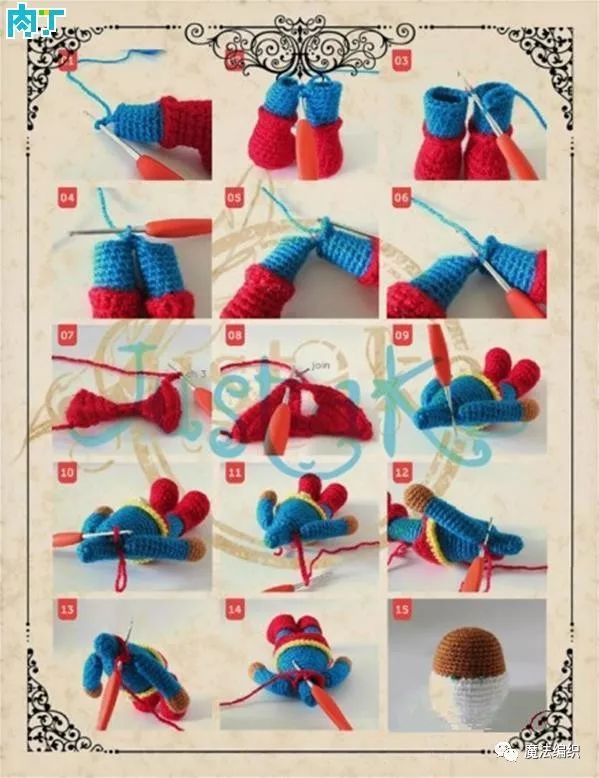 串珠狗狗挂件教程,钩针狗狗挂件