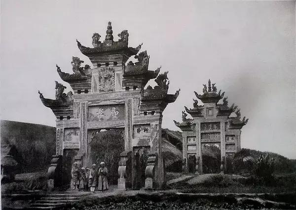 100年前中国风景建筑老照片,两亿多年前的景观
