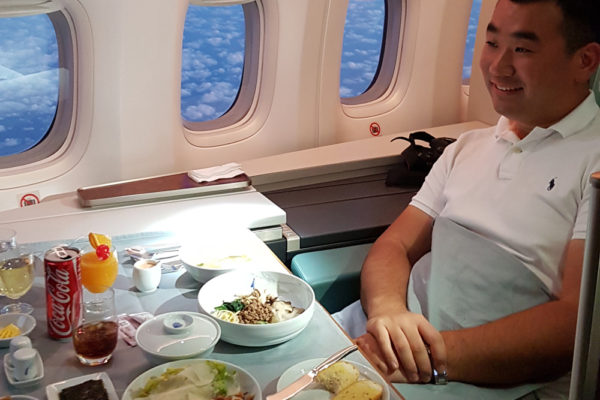 大韩航空787-9头等舱,大韩航空747-8商务舱体验去美国