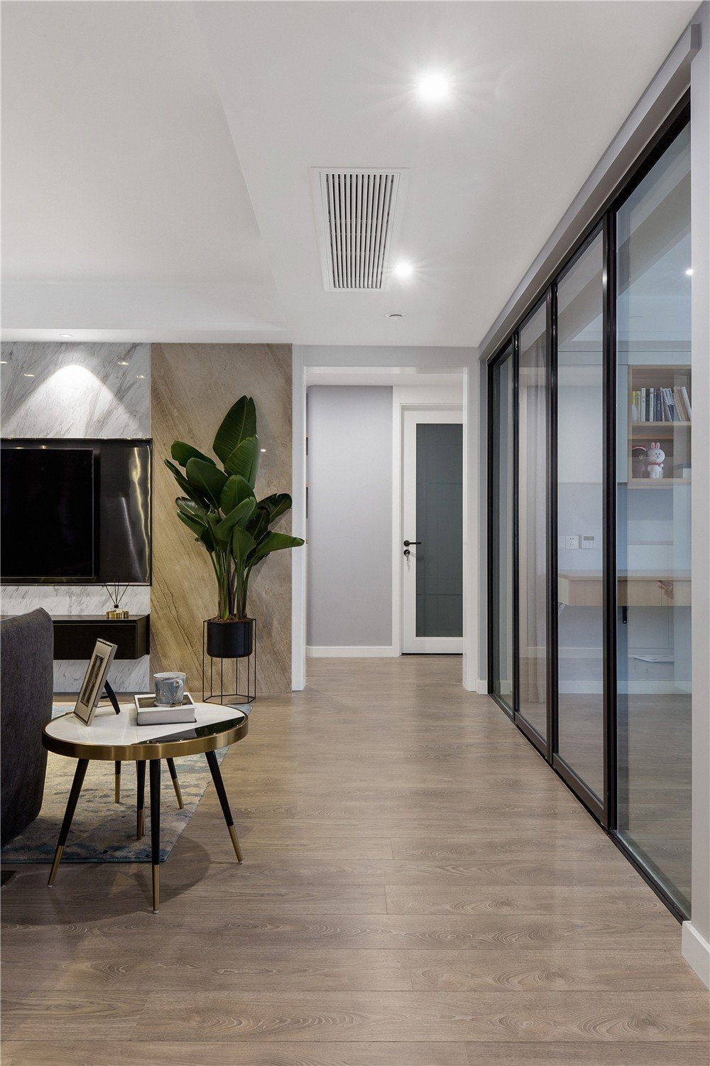 盛秦西苑93平一室一厅装修设计,盛秦西苑效果图