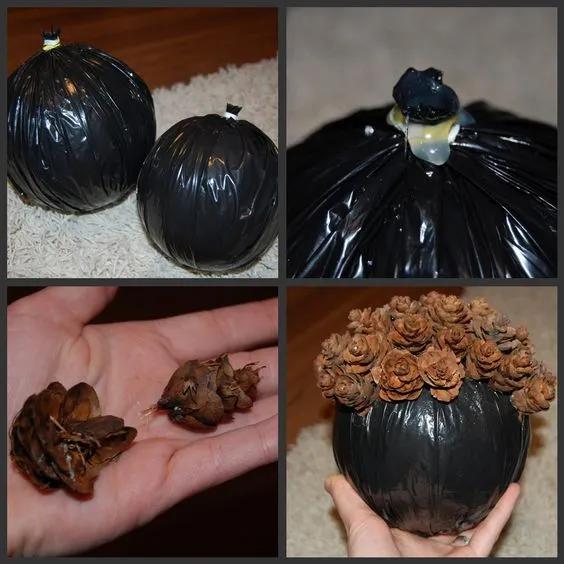 关于神奇的大自然的手工制作,100种松塔手工制作欣赏