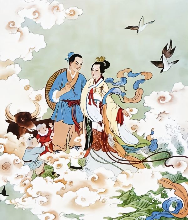 七夕牛郎星和织女星视频,七夕晚上的银河