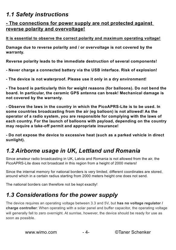 WiMoAPRS收发器模块｜温度和气压传感器、微型USB端口和状态LED