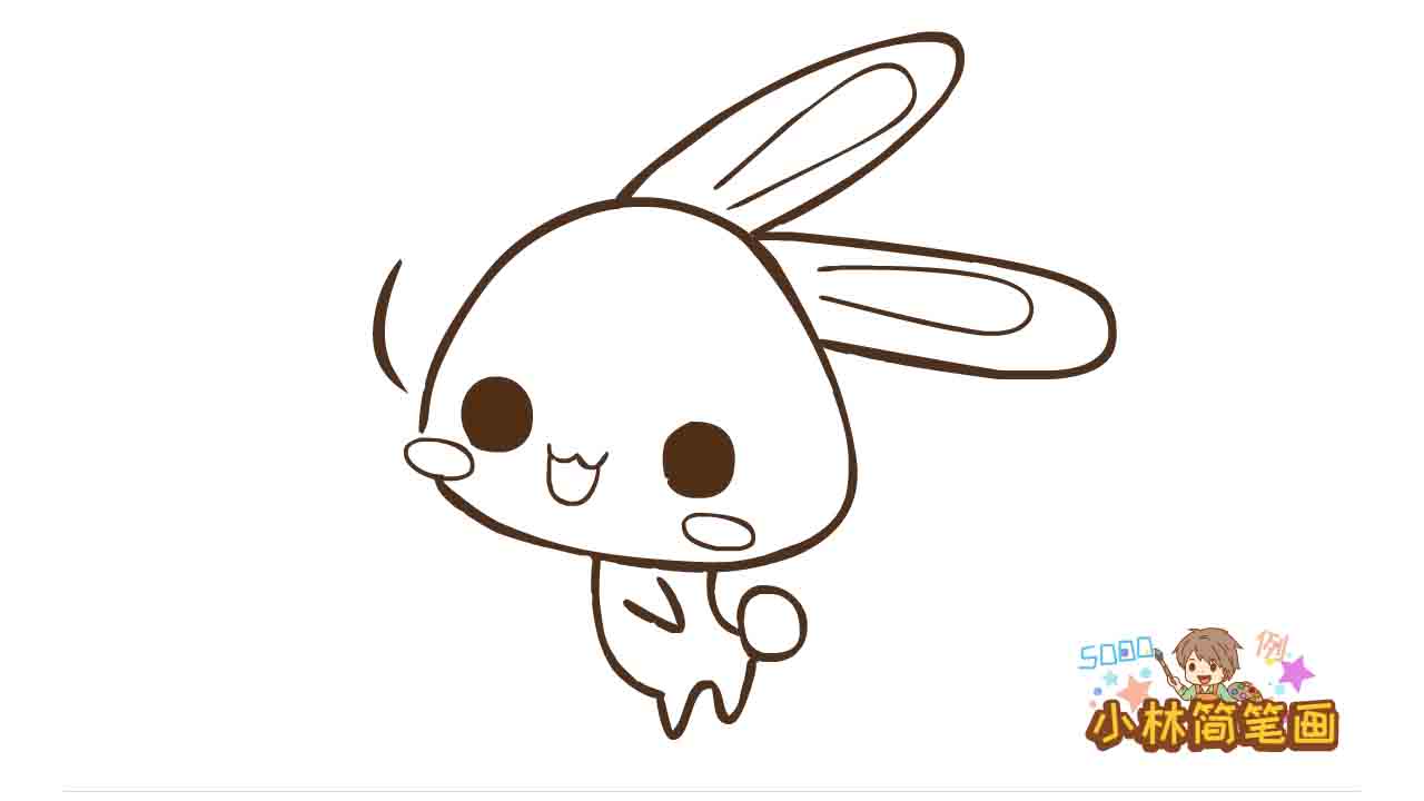 怎么画可爱的小兔子简笔画,小兔子吃胡萝卜的简笔画怎么画