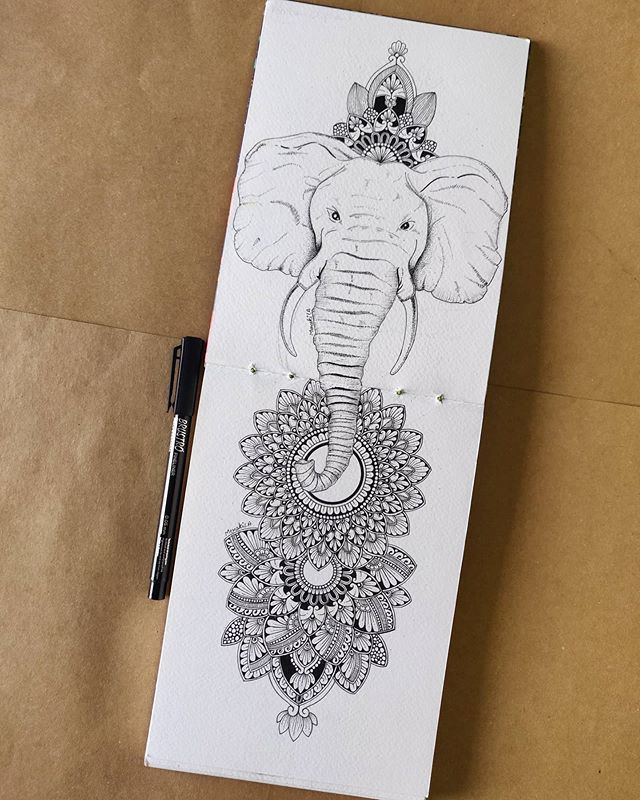 抽象曼陀罗艺术与可爱动物的创意结合:繁复精美,附绘画基础图案