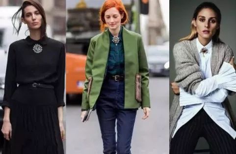 冬季胸针怎么戴,胸针百搭用法图解图片大全