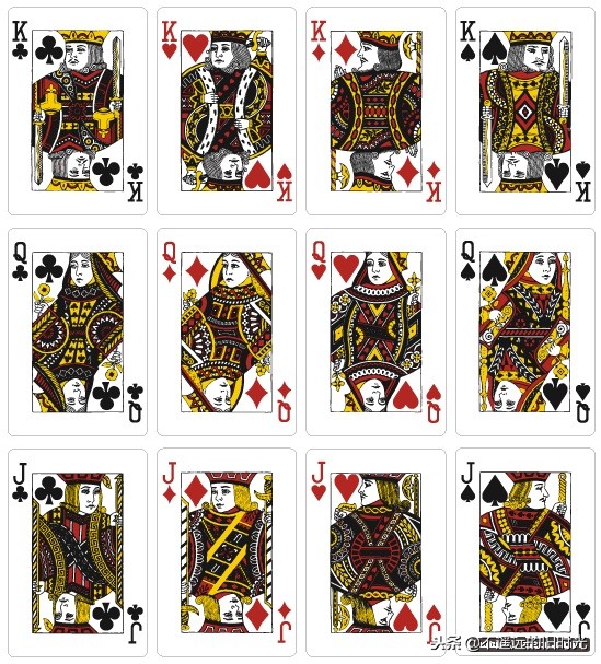 扑克牌的十二个历史真实人物,扑克牌中的人物十分诡异