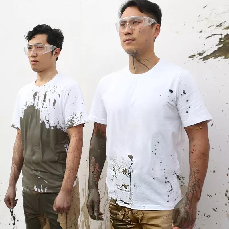 不怕水洗的重磅t恤,白小t防污t恤不怕脏