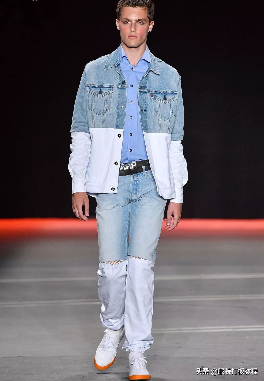 拼接设计潮流套装,拼接服装系列款式图大全