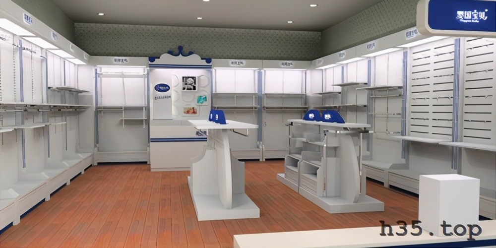 最新童装店双门头装修效果图,童装店怎么装修才有顾客