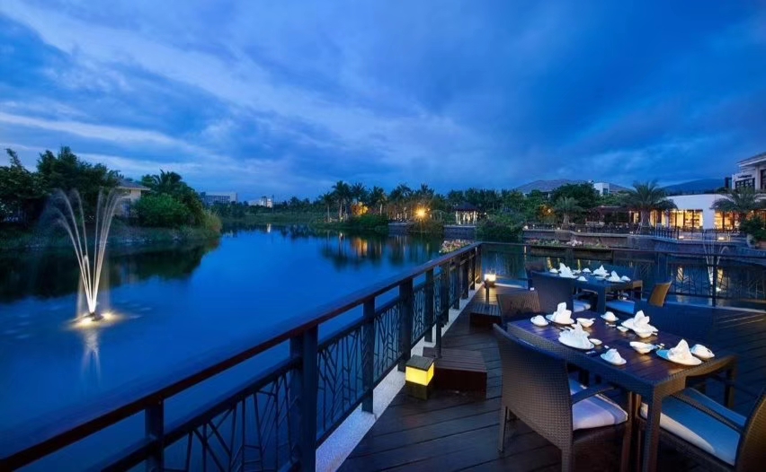 三亚维景国际度假酒店夜景,三亚维景国际别墅度假酒店