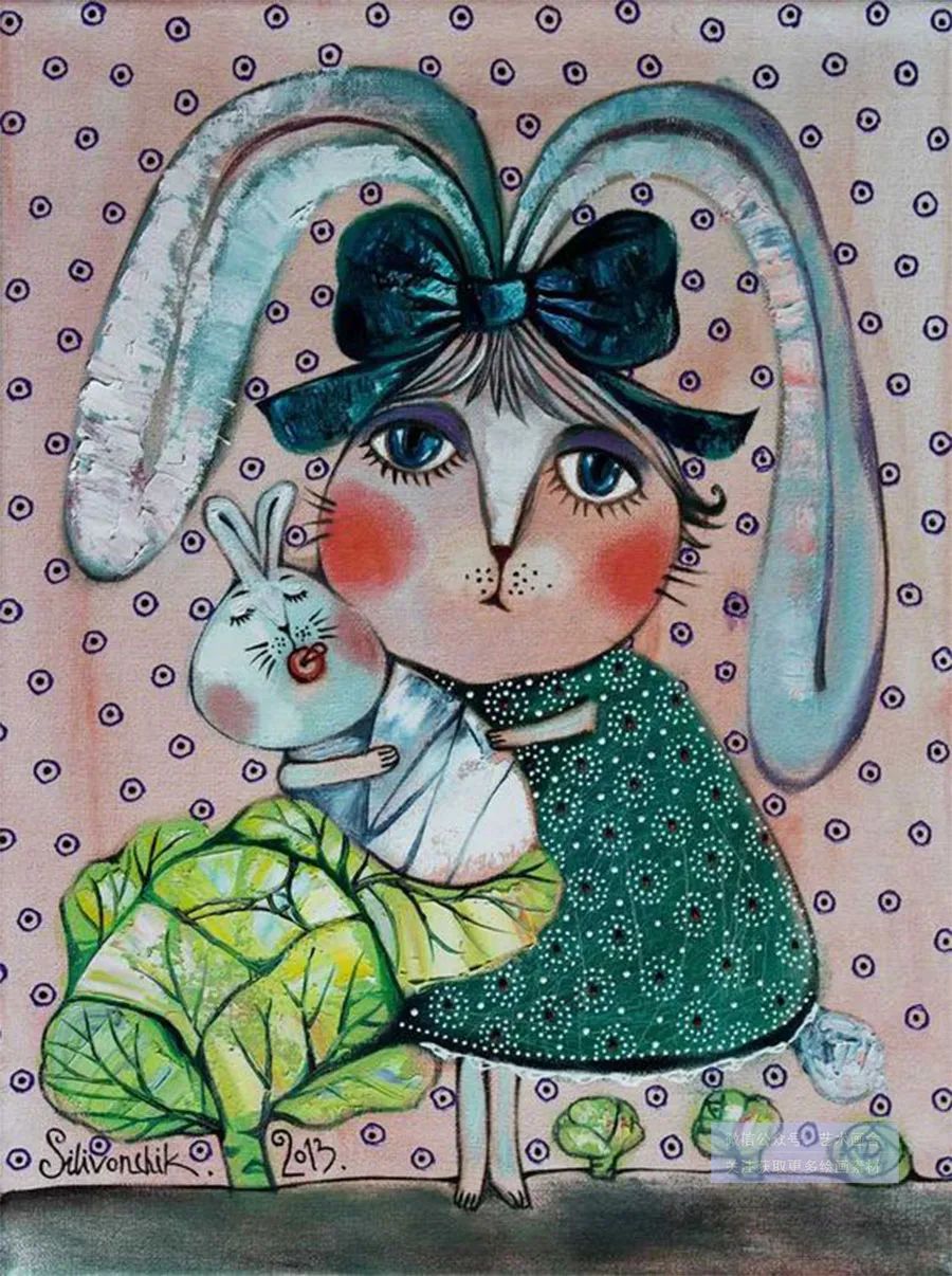 5岁小孩怎么画兔子才可爱又好看,8-12岁儿童水粉画兔子教程