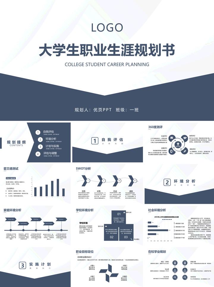 职业生涯规划书模板ppt,护士职业生涯规划ppt完整版成品