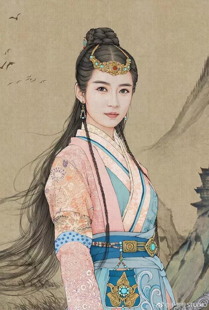 100张绝美古风女手绘简单铅笔,古风6-12岁手绘漫画人物超简单