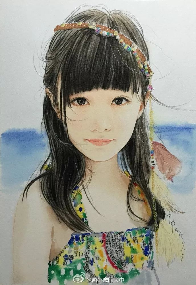 比起打印画，美院毕业的他，笔下这种彩铅水彩画才好看哭了~