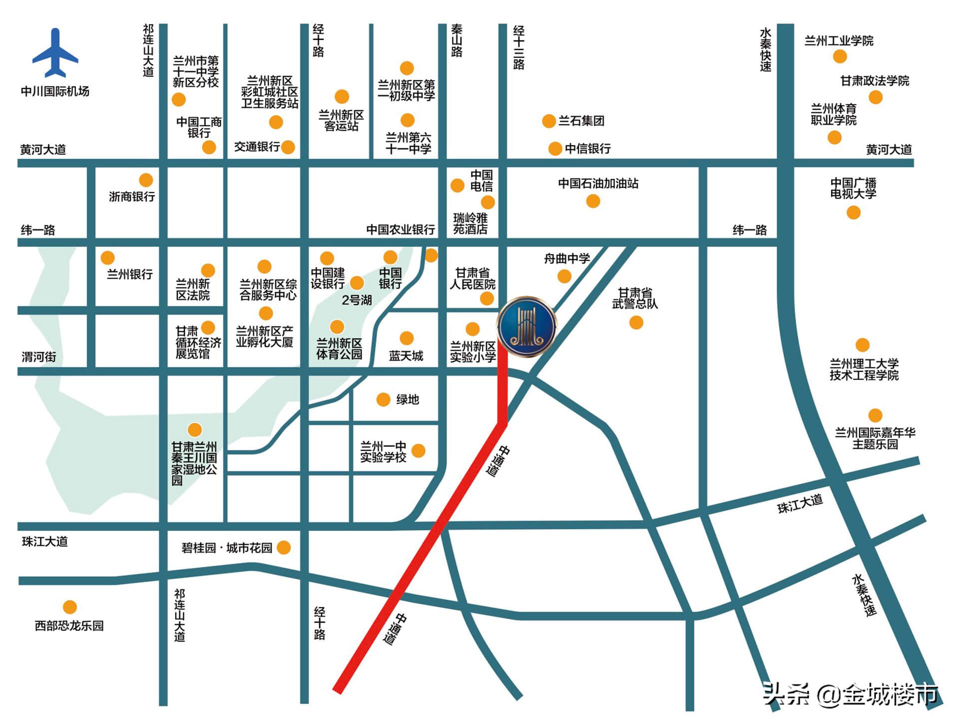 兰州乾元金海国际,兰州新区兰州中通道