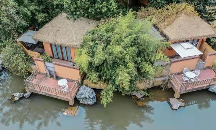 藏在河源爱心岛上的温泉民宿，巴厘岛风情小别墅，私家泡池，惊艳
