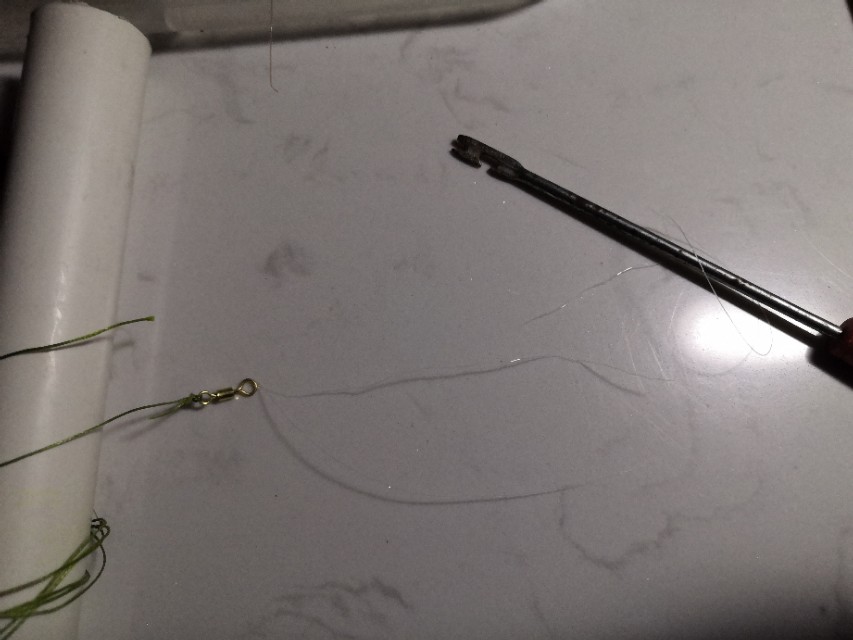 台钓子线与八字环结法,子线快速连接主线八字环方法