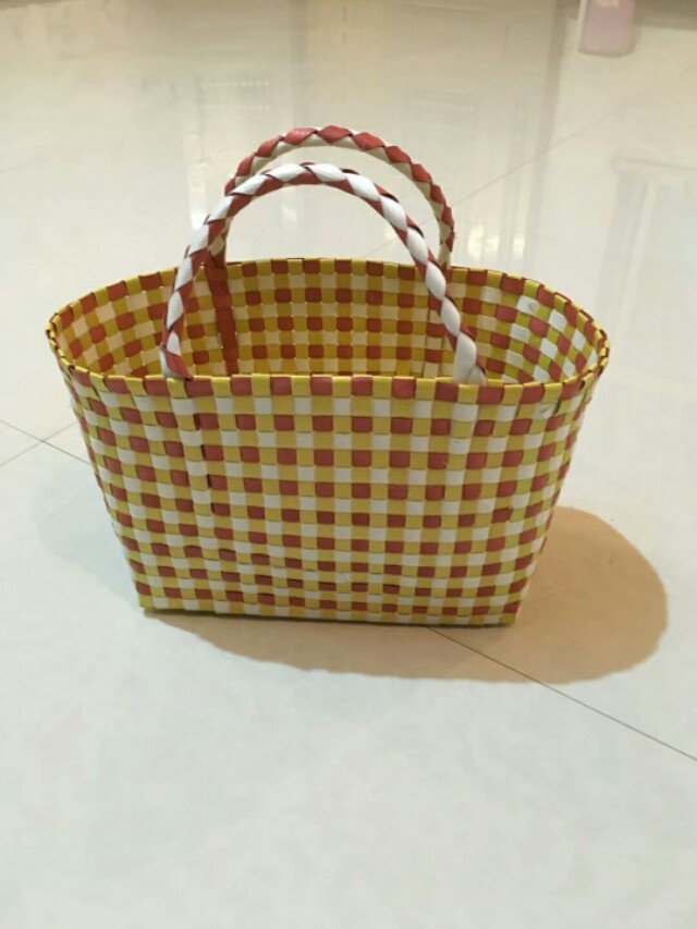 手工编织筐子立体花样图案教程,编筐图解