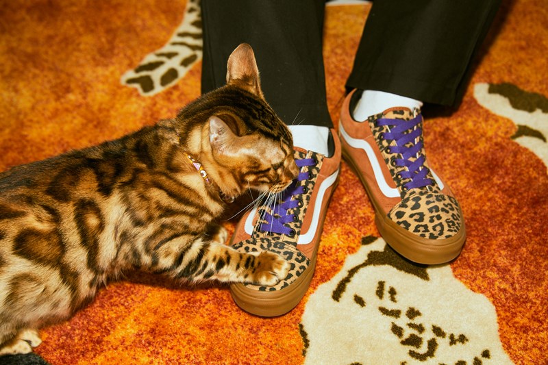 vans蓝色动物纹,vans棋盘格新年款