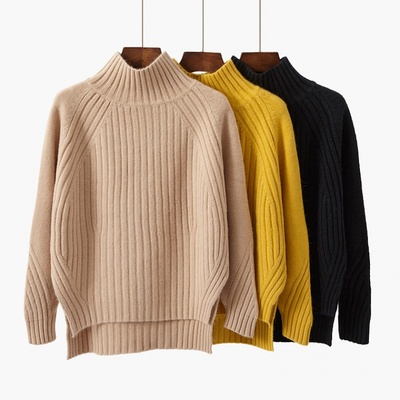 高领毛衣套头修身百搭长袖针织衫,fiveplus针织衫高领套头打底衫