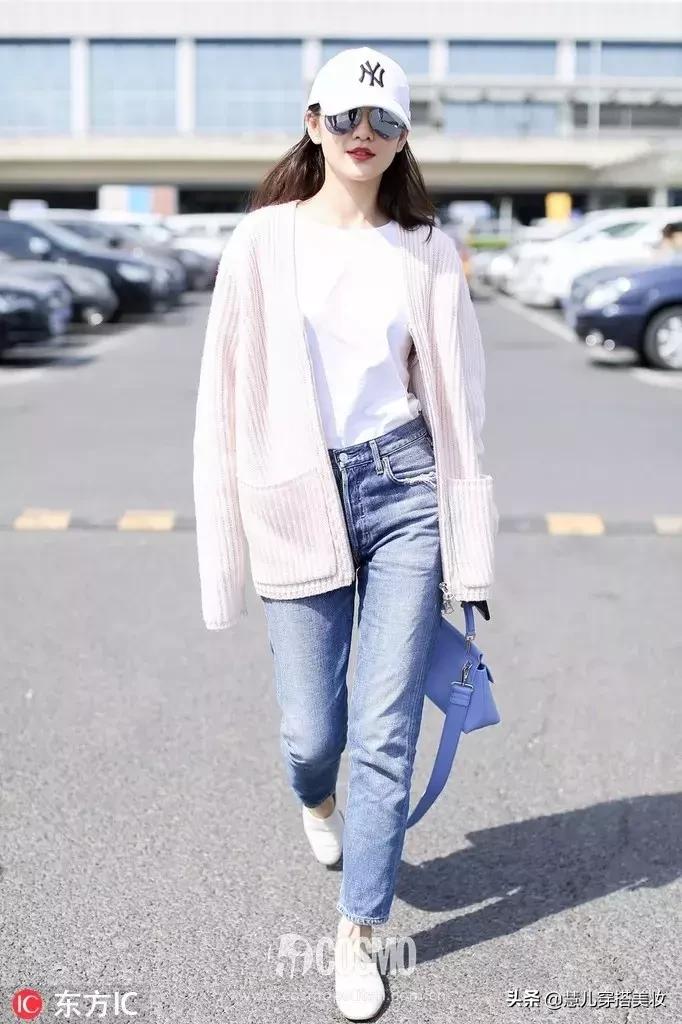 针织开衫加阔腿裤春,黑色v领针织小开衫搭配阔腿裤