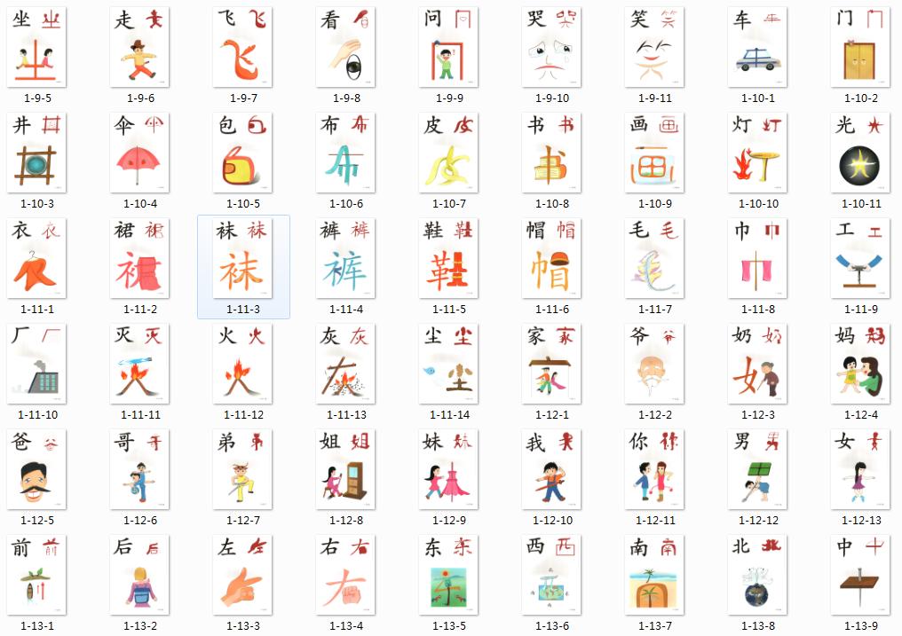 识字卡快速识字方法,常用字识字卡