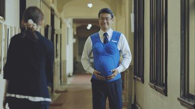 孕妇穿孕妇装过程,日本孕妇装男