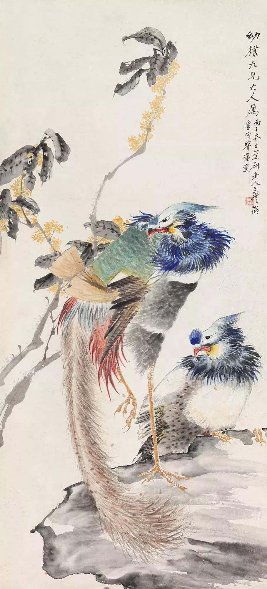 潘天寿100幅花鸟画欣赏,潘天寿花鸟画简史