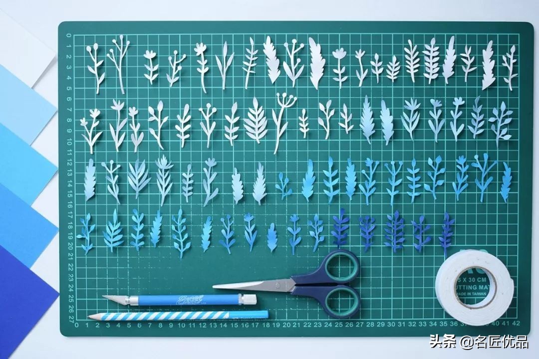 适合做多层立体纸雕的图,屋子半立体纸雕