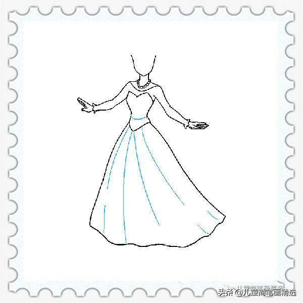 儿童简笔画美丽的公主简单又漂亮,儿童简笔画简单又好看的公主