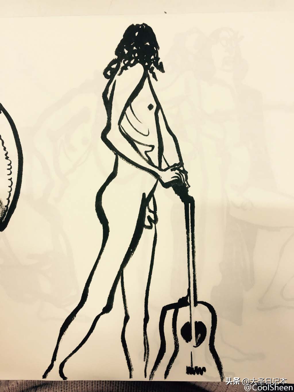 漫画现场临摹,人物写生漫画速写