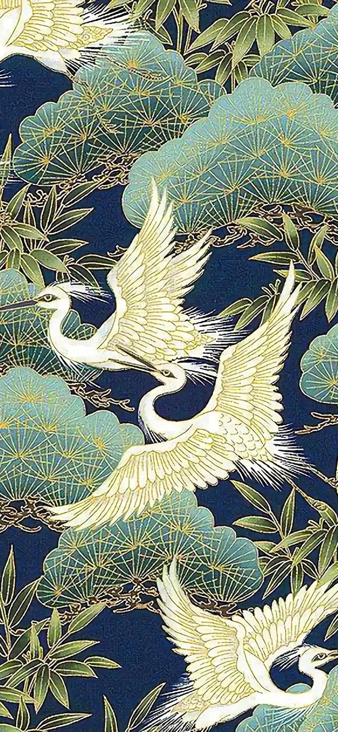 中国元素中国风壁纸横图仙鹤,超高清古风仙鹤壁纸