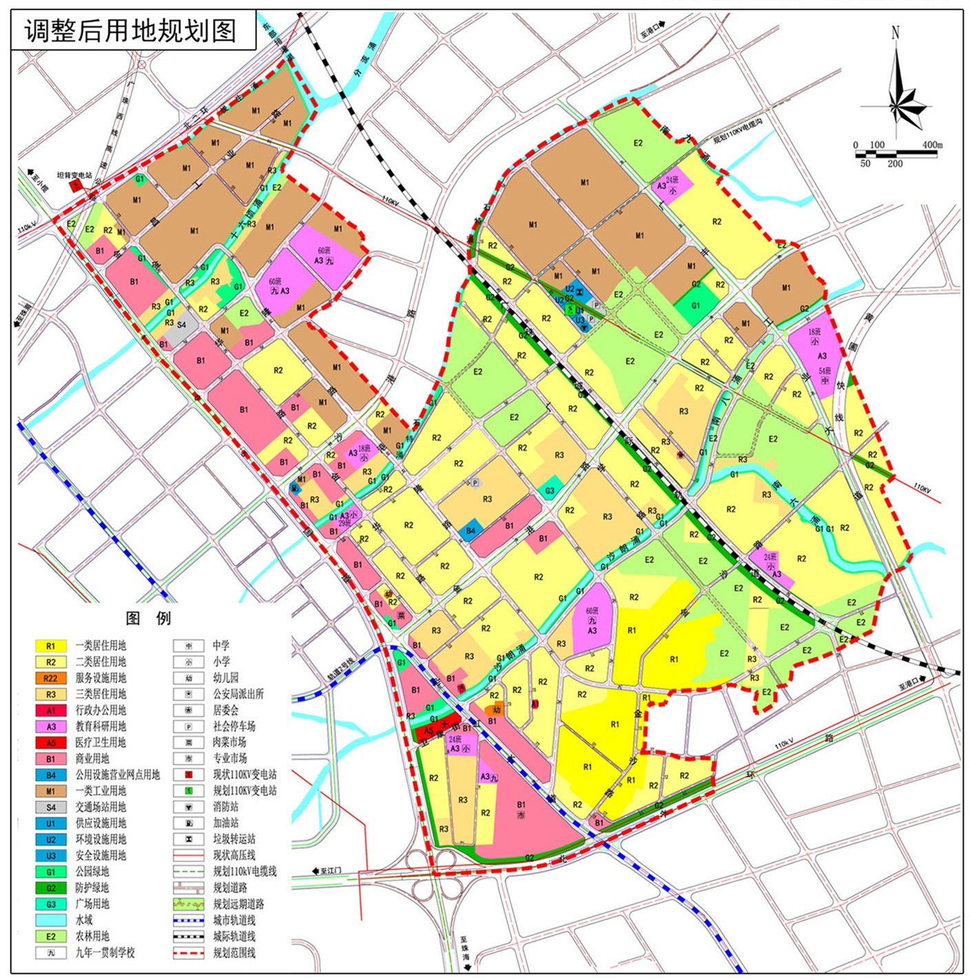 中山市西区沙朗规划图最新,中山沙朗控规图