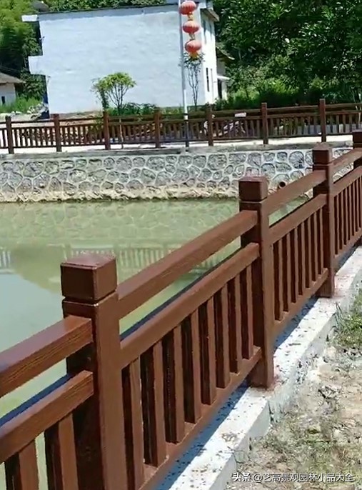 仿木水泥栏杆免费设计,景区护栏仿木栏杆