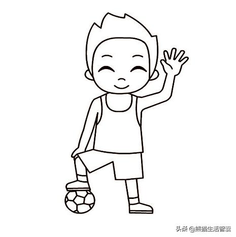 踢球画,儿童足球文化绘画