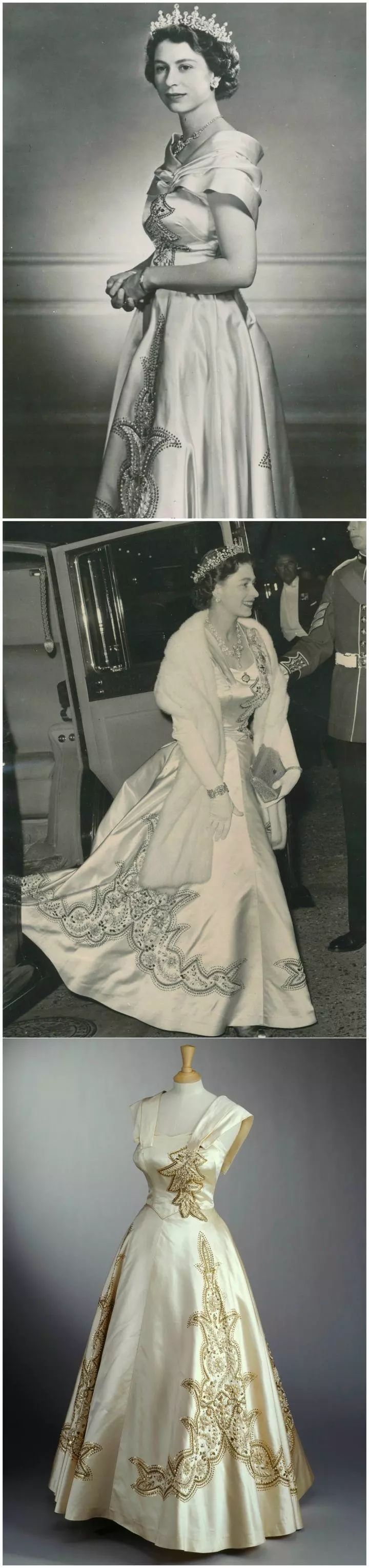 伊丽莎白女王礼服,伊丽莎白女王的礼裙