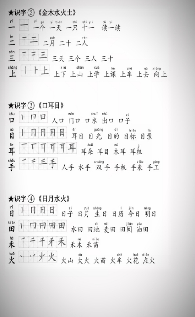 一年级下册语文小青蛙生字笔顺,一年级下册语文静夜思生字笔顺