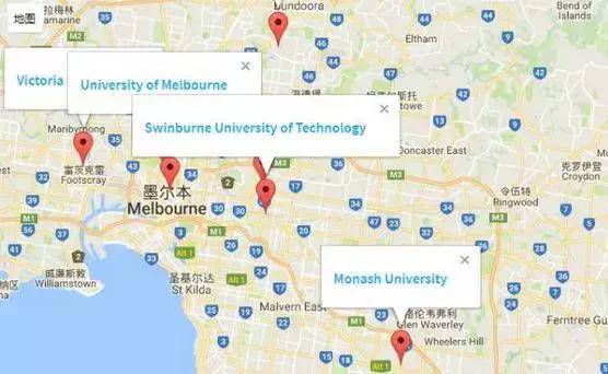 澳洲大学分布地图高清中文版,澳洲大学都在哪些城市