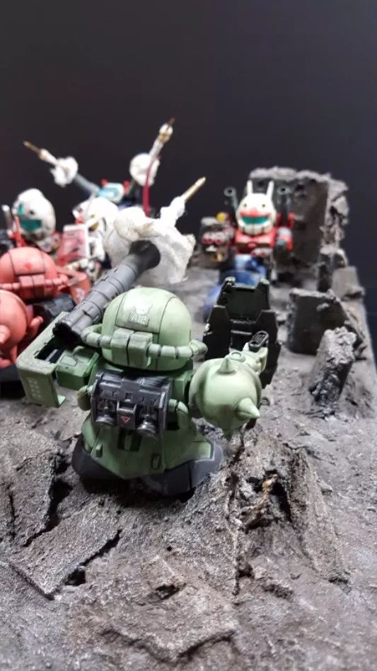 佳作:SD高达OL?混战场景模型