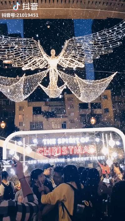 香港海滨长廊圣诞节,香港圣诞打卡地唯美视频