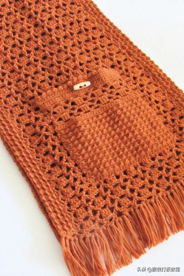 针织立体圆口袋,针织圆形口袋视频教程