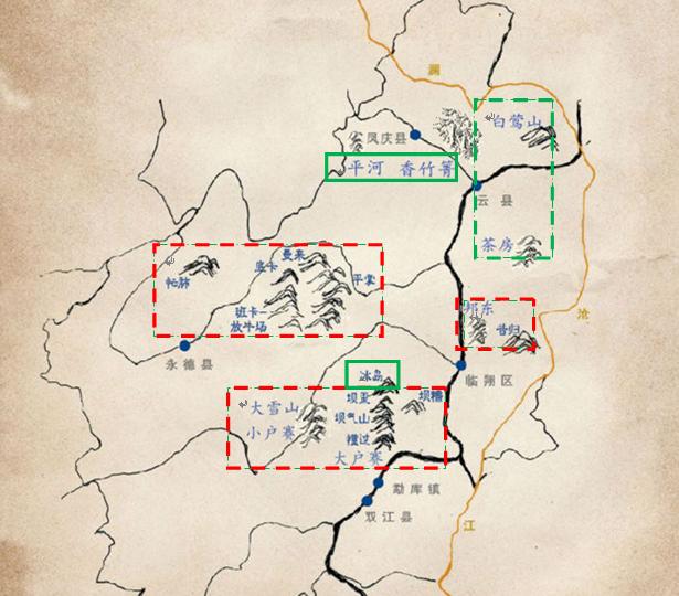 版纳普洱临沧产区普洱茶的特点,云南普洱茶区的分布图高清版